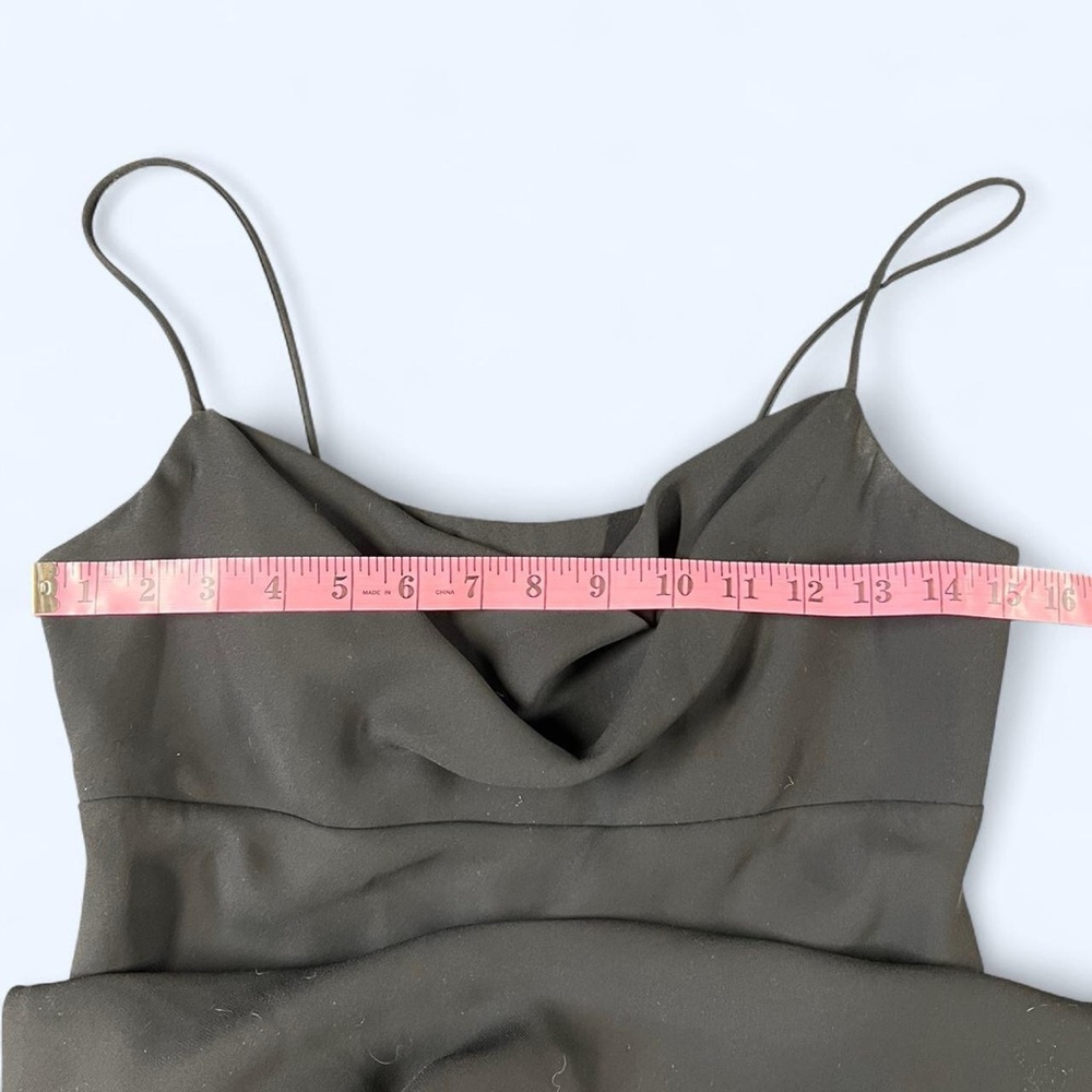 Vintage 90s Black Formal Maxi Dress Spaghetti Straps Chic Prom Elegant Classy 6 - Picture 6 of 7